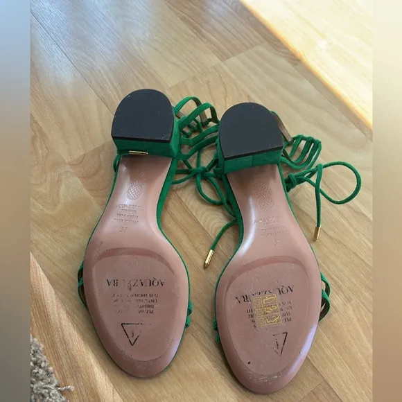 Aquazzura Straight to Heaven suede sandals