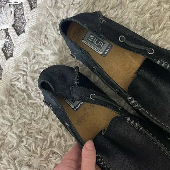 Ariat black driving shoes flats black size 9