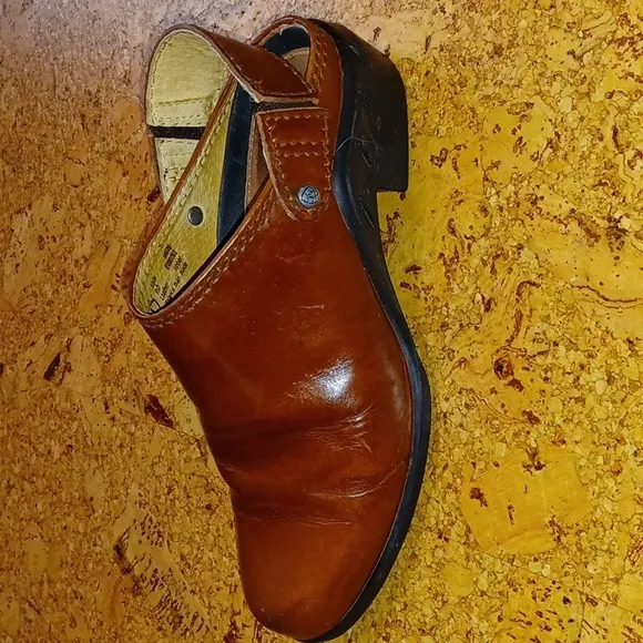 Ariat Brown Leather Clog Slingback Mule Size 7B