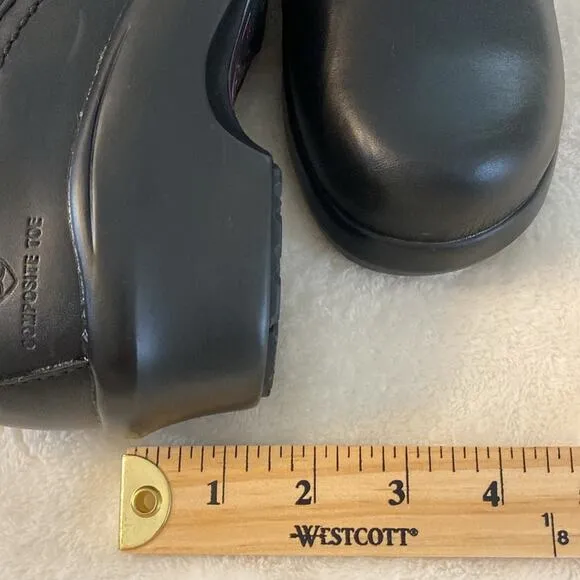 Ariat Composite Toe Black Slip On Leather Clog Shoe Size 6C