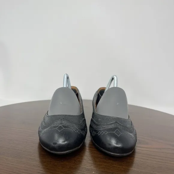 Ariat Dreamer Shoes Women 7.5B Black Leather Ballet Flat Comfort Loafer 10015463