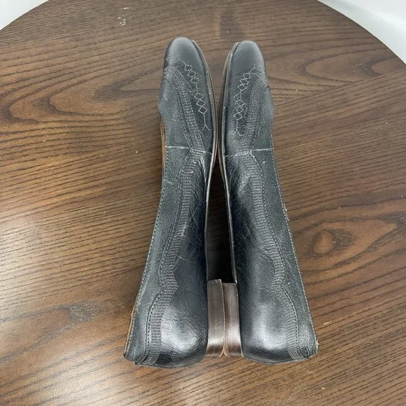Ariat Dreamer Shoes Women 7.5B Black Leather Ballet Flat Comfort Loafer 10015463