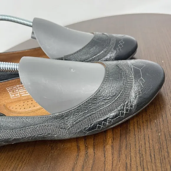 Ariat Dreamer Shoes Women 7.5B Black Leather Ballet Flat Comfort Loafer 10015463