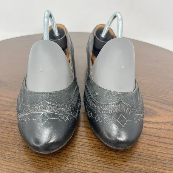 Ariat Dreamer Shoes Women 7.5B Black Leather Ballet Flat Comfort Loafer 10015463