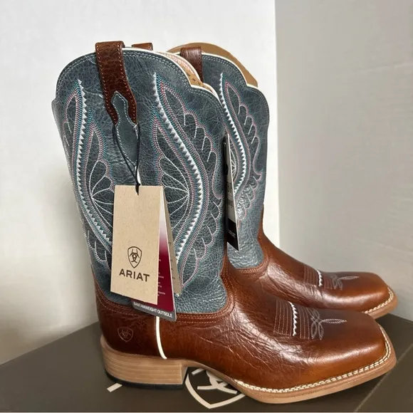 Ariat Women’s Boots PrimeTime Size 11 Square Gingersnap Baby Blue Eyes NEW