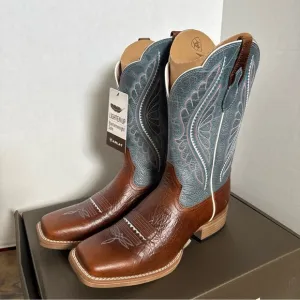 Ariat Women’s Boots PrimeTime Size 11 Square Gingersnap Baby Blue Eyes NEW