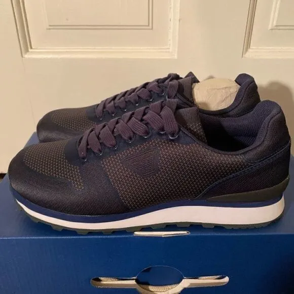 Armani Jeans Blue Graphite Sneakers Mens Size 8 NIB $295