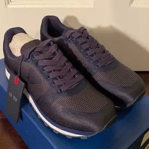 Armani Jeans Blue Graphite Sneakers Mens Size 8 NIB $295