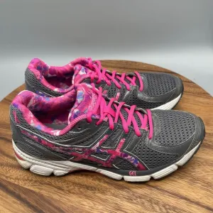 Asics Duomax Shoes Womens 9 Running Sneakers Gray Pink Breast Cancer Trainers