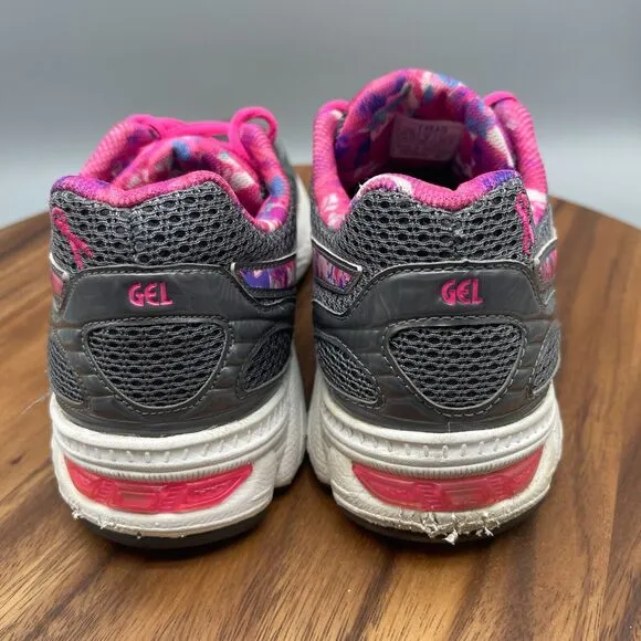 Asics Duomax Shoes Womens 9 Running Sneakers Gray Pink Breast Cancer Trainers