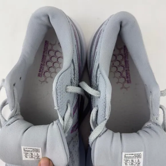 Asics Gel-Kayano 29 gray and purple running shoes