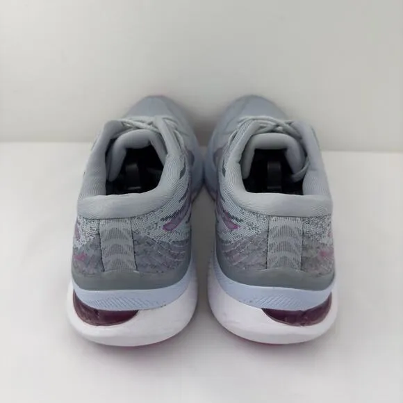 Asics Gel-Kayano 29 gray and purple running shoes