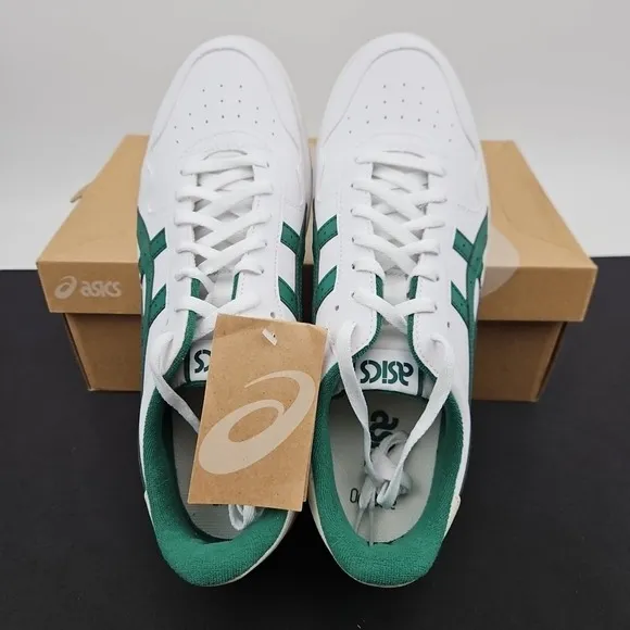 Asics Japan S Casual Athletic Shoes Sneakers White/Jasper Green Men's Size 12