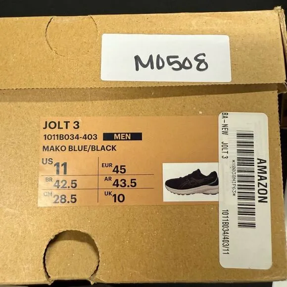 Asics Jolt 3 Mako Blue Black Running Shoes Sneakers 11