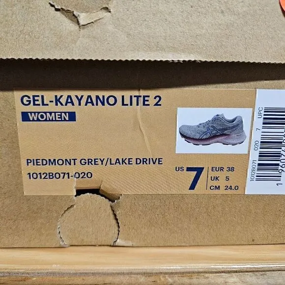 ASICS Women's Gel-Kayano Lite 2 Running Shoes Piedmont Grey Lake Drive