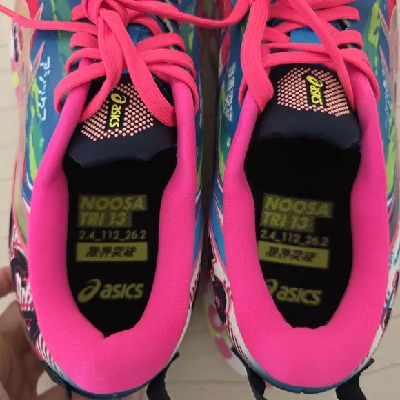 ASICS Womens Noosa Tri 13 Blue Pink Multicolor Running Shoes Sneakers Size 9.5