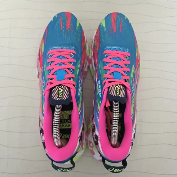 ASICS Womens Noosa Tri 13 Blue Pink Multicolor Running Shoes Sneakers Size 9.5
