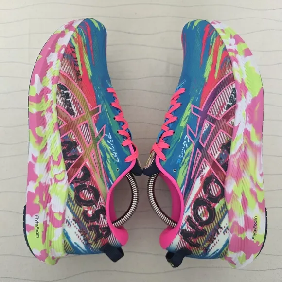 ASICS Womens Noosa Tri 13 Blue Pink Multicolor Running Shoes Sneakers Size 9.5