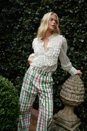 Aston Studio Harper Pant - Forest Check
