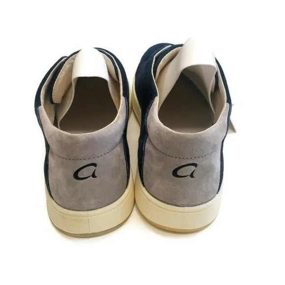 AUREUS Maximus Leather Low Top Athletic Casual Shoes Sneakers Blue Gray Mens 13