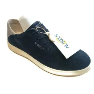 AUREUS Maximus Leather Low Top Athletic Casual Shoes Sneakers Blue Gray Mens 13