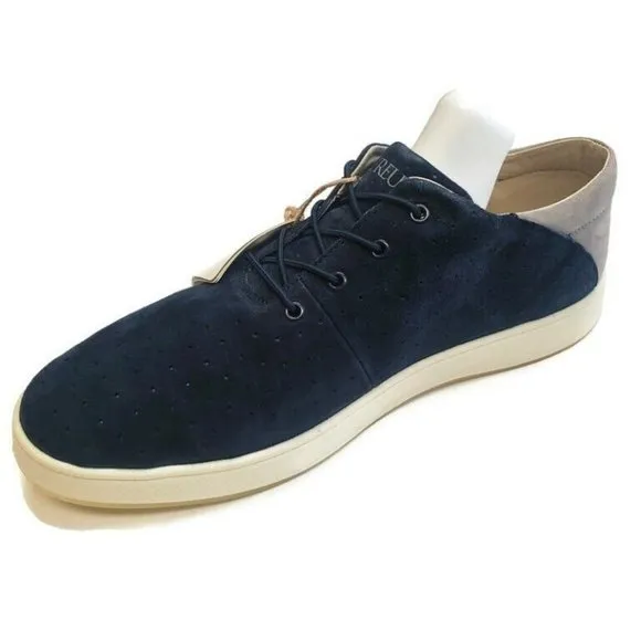 AUREUS Maximus Leather Low Top Athletic Casual Shoes Sneakers Blue Gray Mens 13
