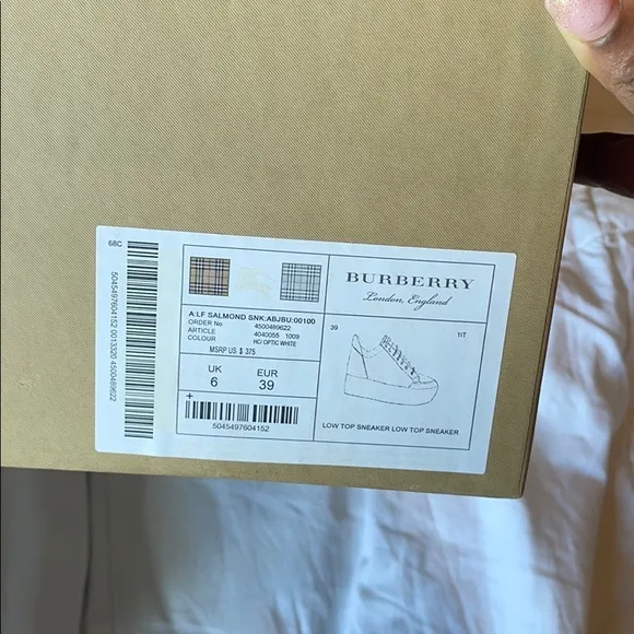 Authentic Burberry low top sneakers