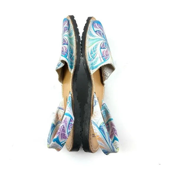 Avarca Sandals 39 Menorquina Floral Leather Spanish Shoes Womens