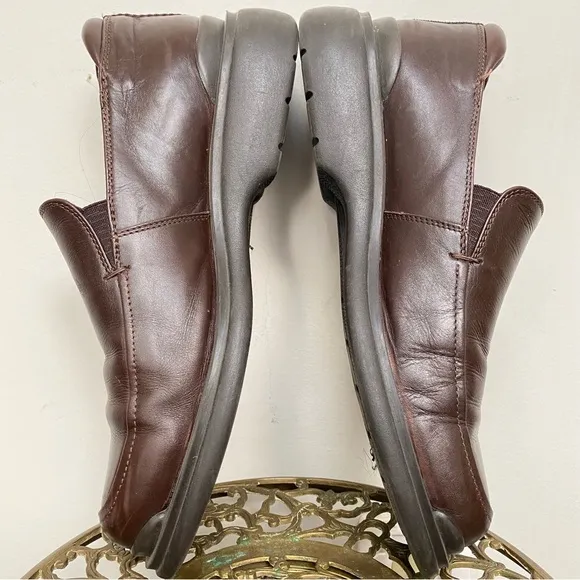 Bacco Bucci Brown Leather Chunky Platform Loafers Made In Italy size 10