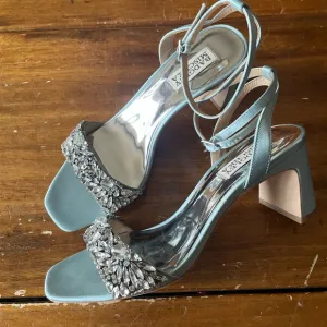 Badgley Mischka Clara Women's Blue Embellished Heels 7.5