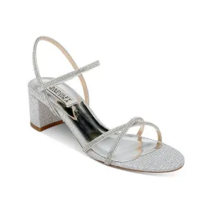 Badgley Mischka Ultima Sandals Women's 7 Leather Embellished Block Heel ZPO1636