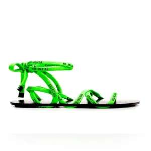 Balenciaga Women's Neon Green Wraparound Sandals Sz 39