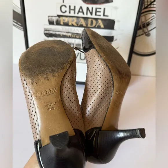 Bally Perforated Leather Women's Heels