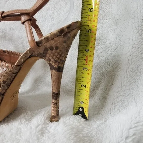 Bally snake skin heels