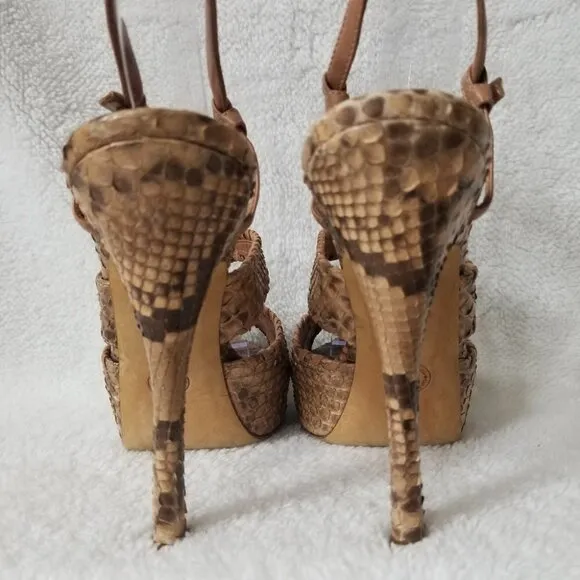 Bally snake skin heels