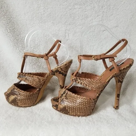 Bally snake skin heels