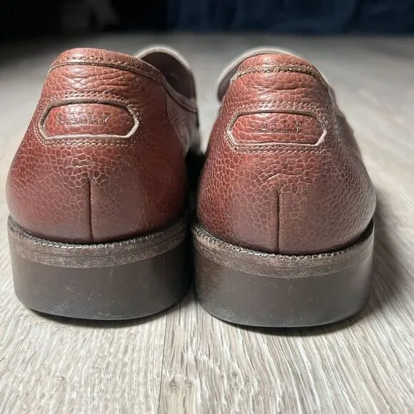 Bally Tassel Brown Slip On Loafer Dress Shoes  Size 11 Narrow Quiet luxury