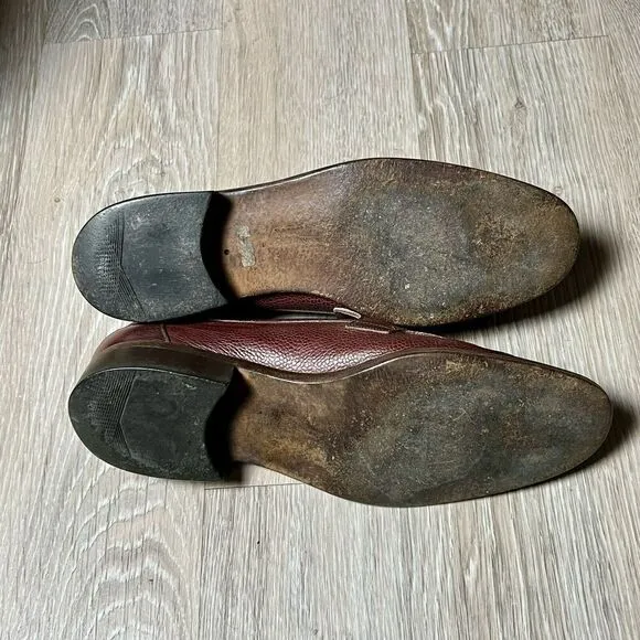 Bally Tassel Brown Slip On Loafer Dress Shoes  Size 11 Narrow Quiet luxury