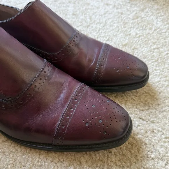 Banana Republic Italian Leather Single Monk Strap Dress Shoes.