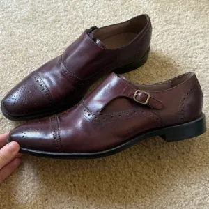 Banana Republic Italian Leather Single Monk Strap Dress Shoes.