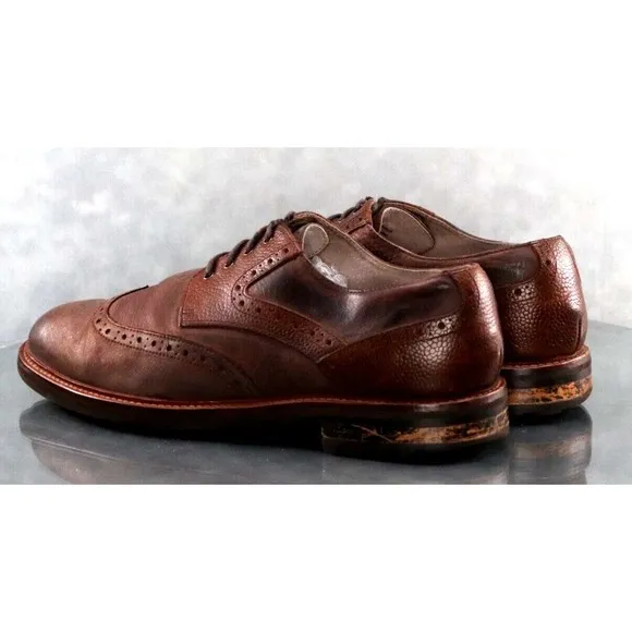 Banana Republic Men's Wingtip Brogue Dress Shoes Size 9 Leather Brown
