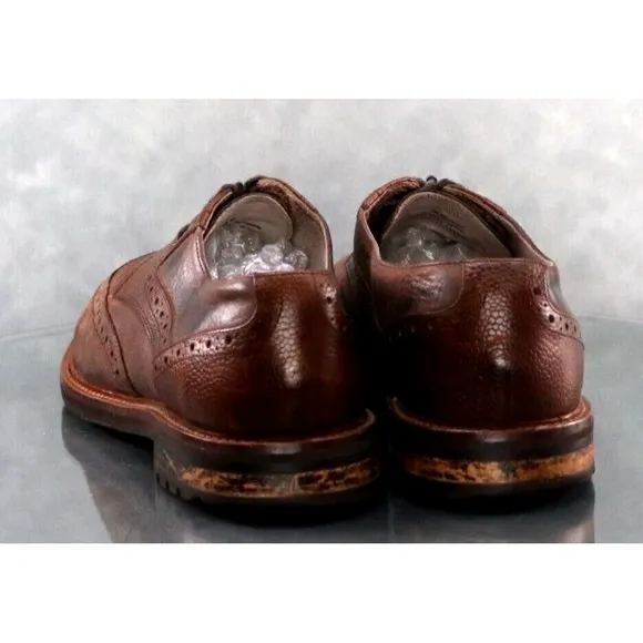 Banana Republic Men's Wingtip Brogue Dress Shoes Size 9 Leather Brown