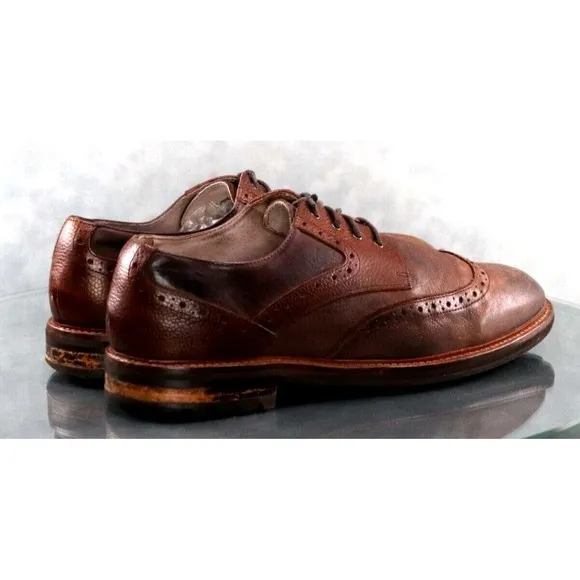 Banana Republic Men's Wingtip Brogue Dress Shoes Size 9 Leather Brown
