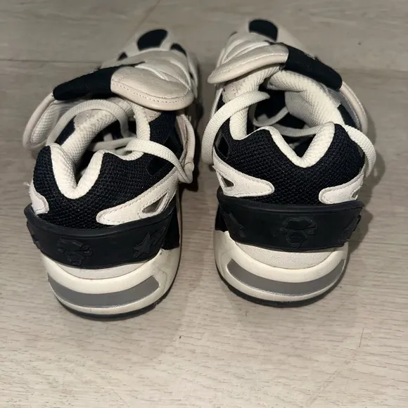 Bape Black X Reebok Aztreck Black and White Sneakers