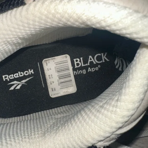 Bape Black X Reebok Aztreck Black and White Sneakers