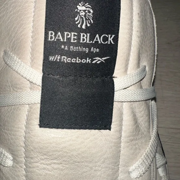 Bape Black X Reebok Aztreck Black and White Sneakers