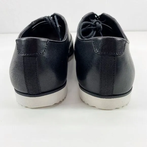 Bar III Warner Black Leather Upper Plain Toe Oxford Casual Dress Shoes Mens 8.5M