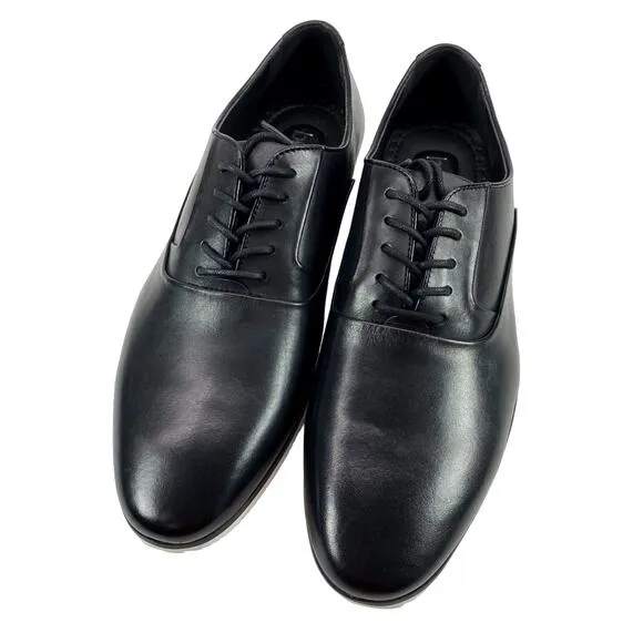 Bar III Warner Black Leather Upper Plain Toe Oxford Casual Dress Shoes Mens 8.5M