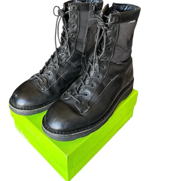 Bates Durashocks 8” Lace To-Toe Side Zip Tactical Boot Black E03140 Size 9 EUC