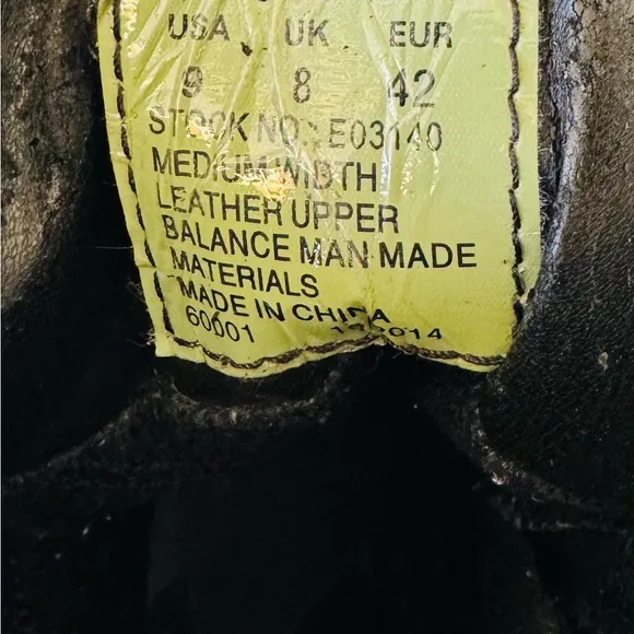 Bates Durashocks 8” Lace To-Toe Side Zip Tactical Boot Black E03140 Size 9 EUC